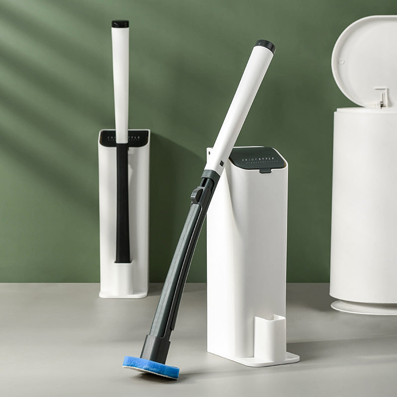 Disposable toilet brush set