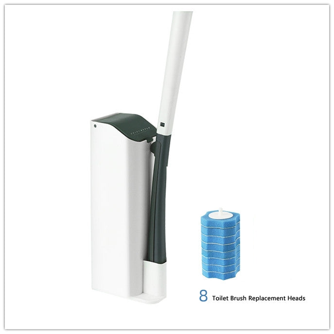 Disposable toilet brush set