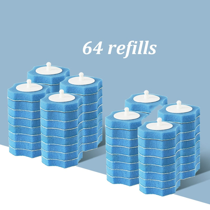 Disposable toilet brush set